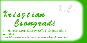 krisztian csongradi business card